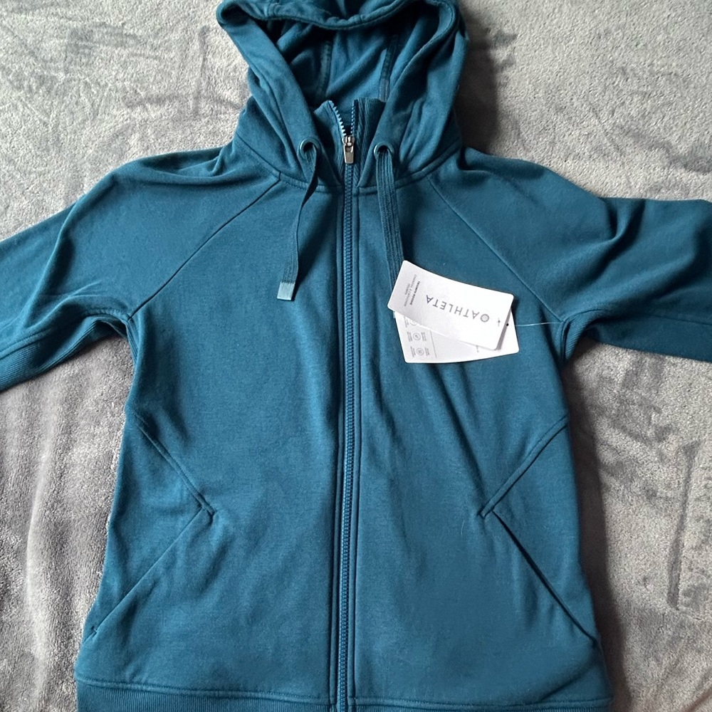 ATHLETA Triumph Hoodie NEW WITH TAGS Women’s size Medium Dark Lapis Blue